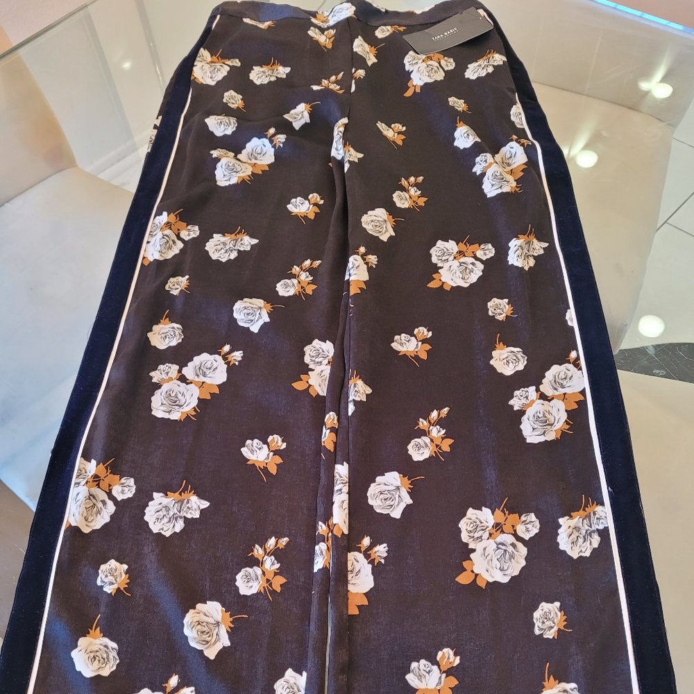 ZARA, PJ STYLE PANT, FLORAL PANT